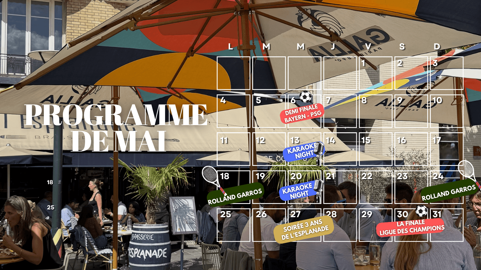 Programmation de mai de l’Esplanade, à Porte de Clichy
