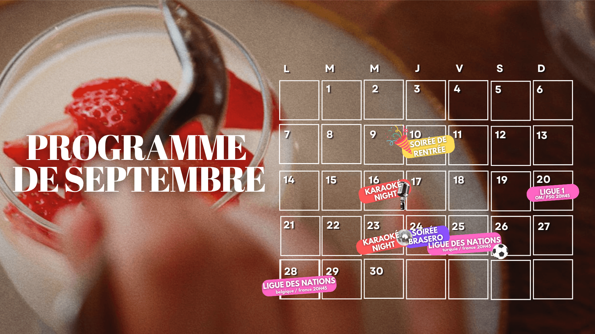 Programme de septembre à l’Esplanade, Porte de Clichy