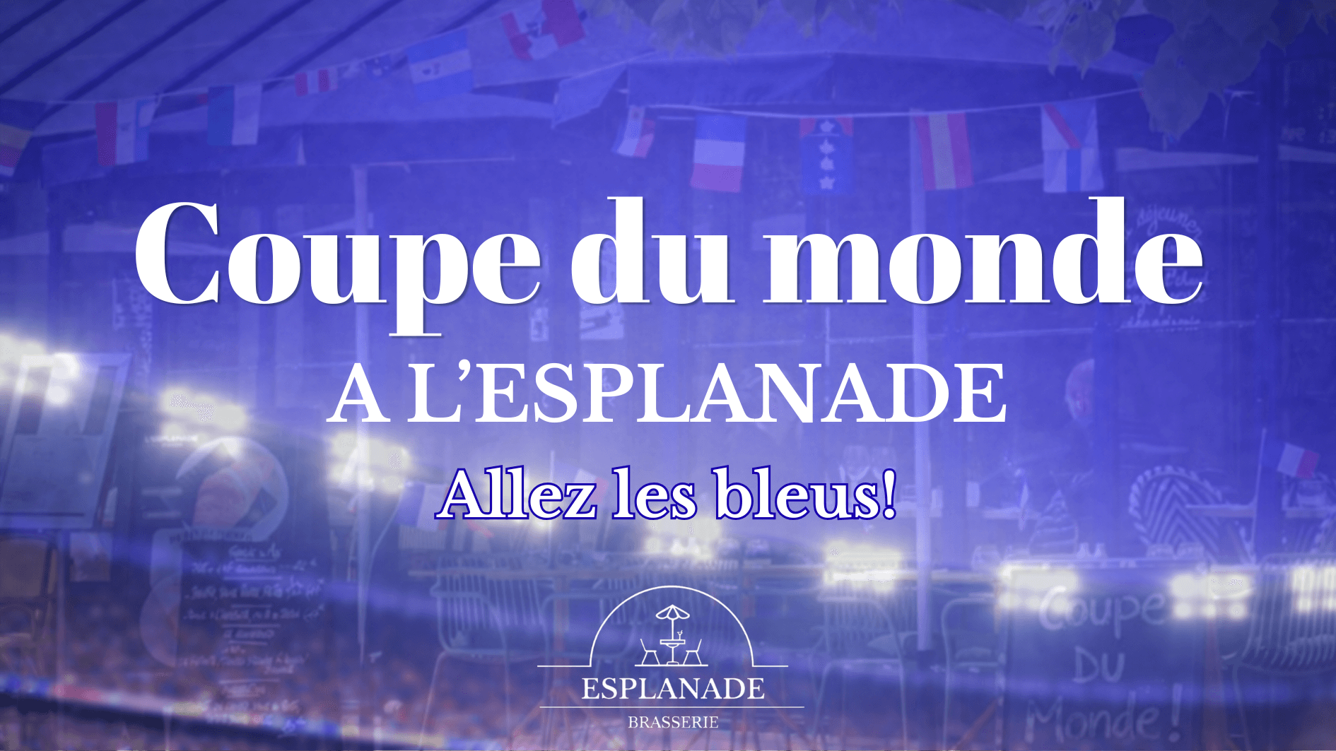 Diffusion de la Coupe du Monde à l’Esplanade, à Clichy