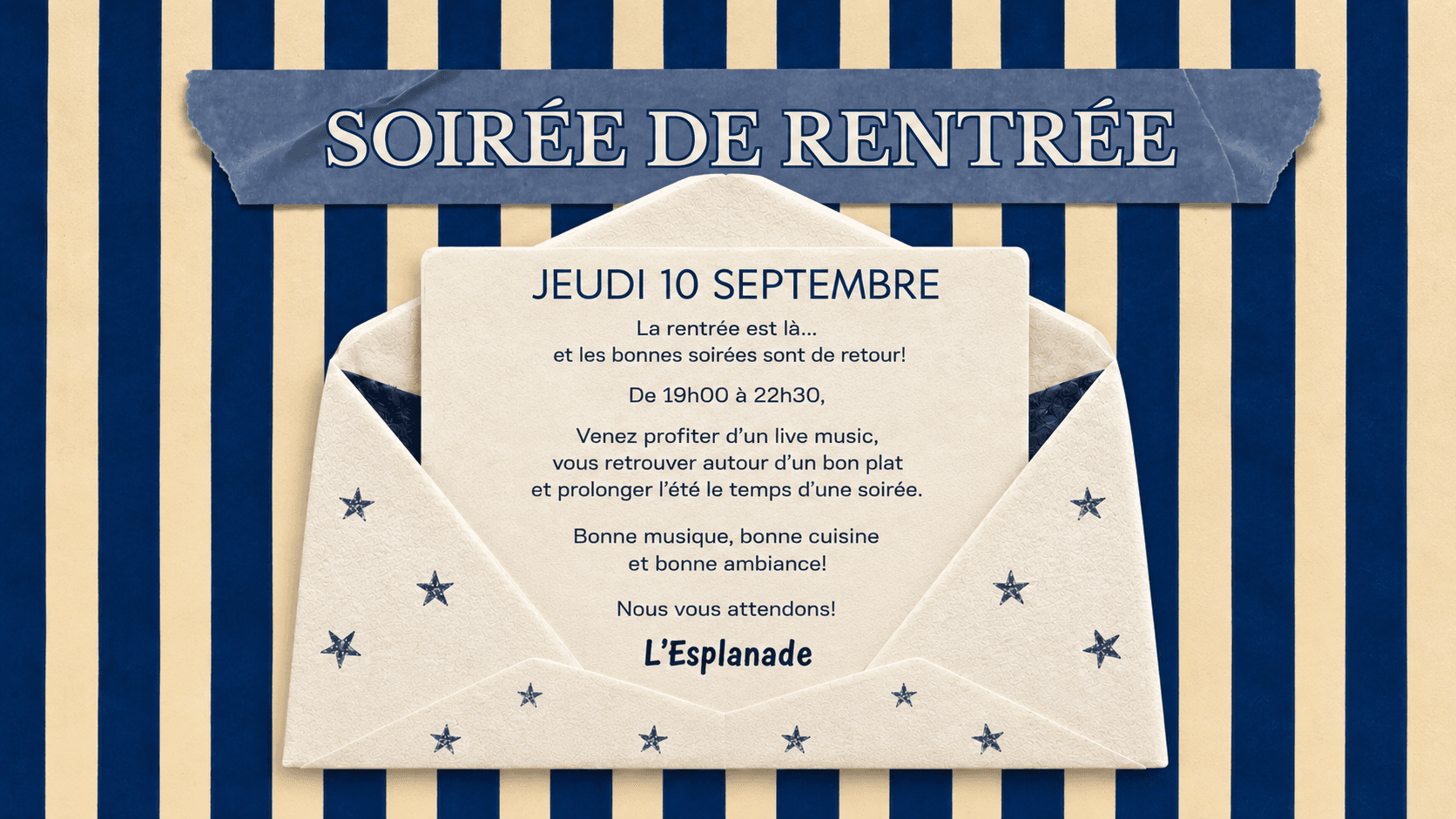 Soirée de rentrée à Porte de Clichy : afterwork et live music à L’Esplanade - Actualités L'Esplanade Clichy